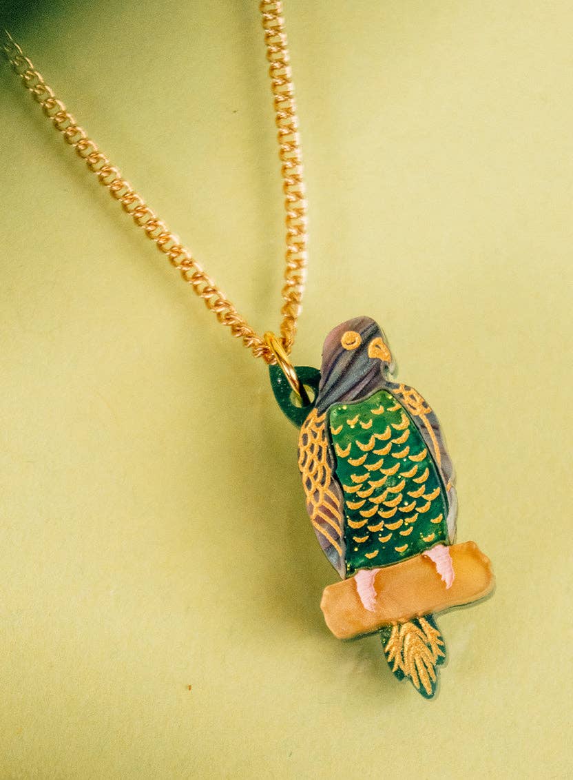 Frida Kahlo Parrot Pendant