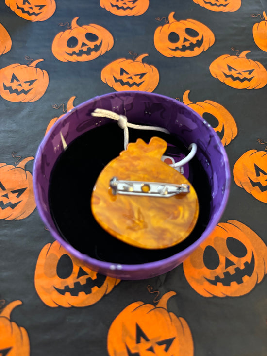 VAULT! Midnight Magic Pumpkin brooch