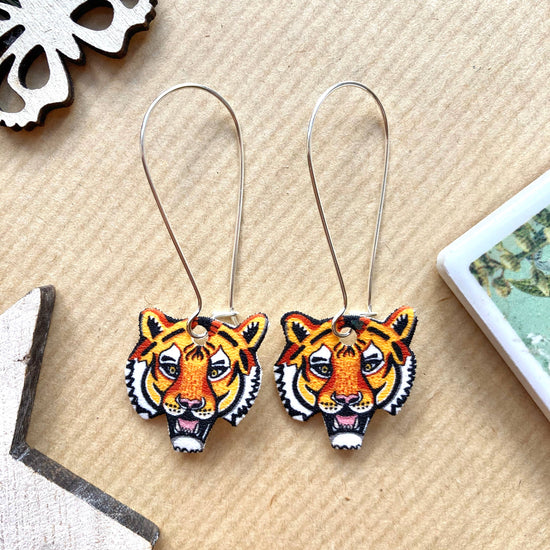 Tiger Drop Earrings.