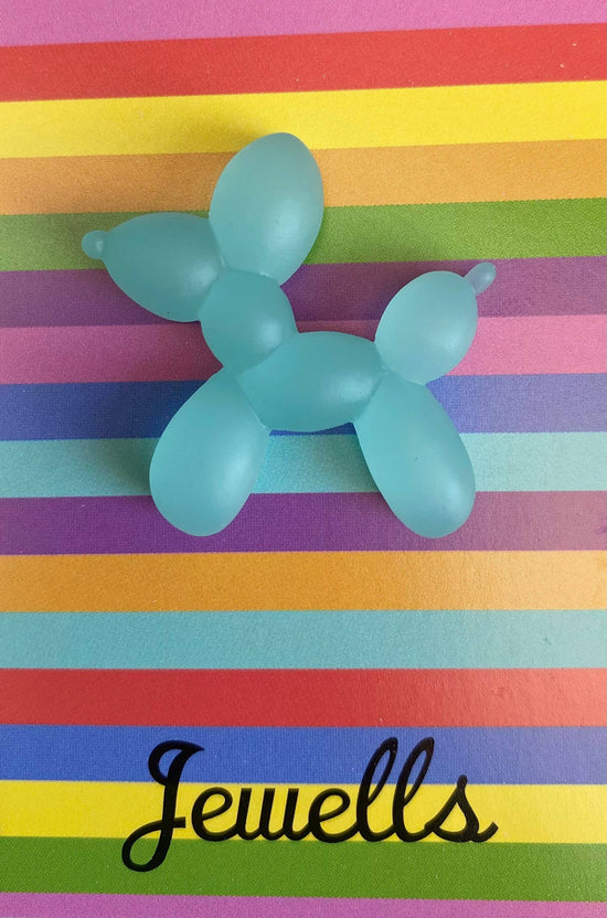 Balloon Dog resin brooch - blue or red