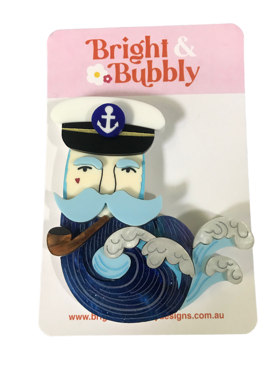 Captain Brooch by Bright & Bubbly Designs