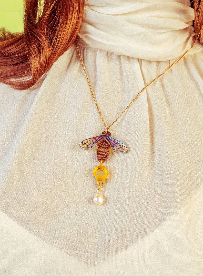 Glistening Bee Pendant - stock expected by mid September - reserve now
