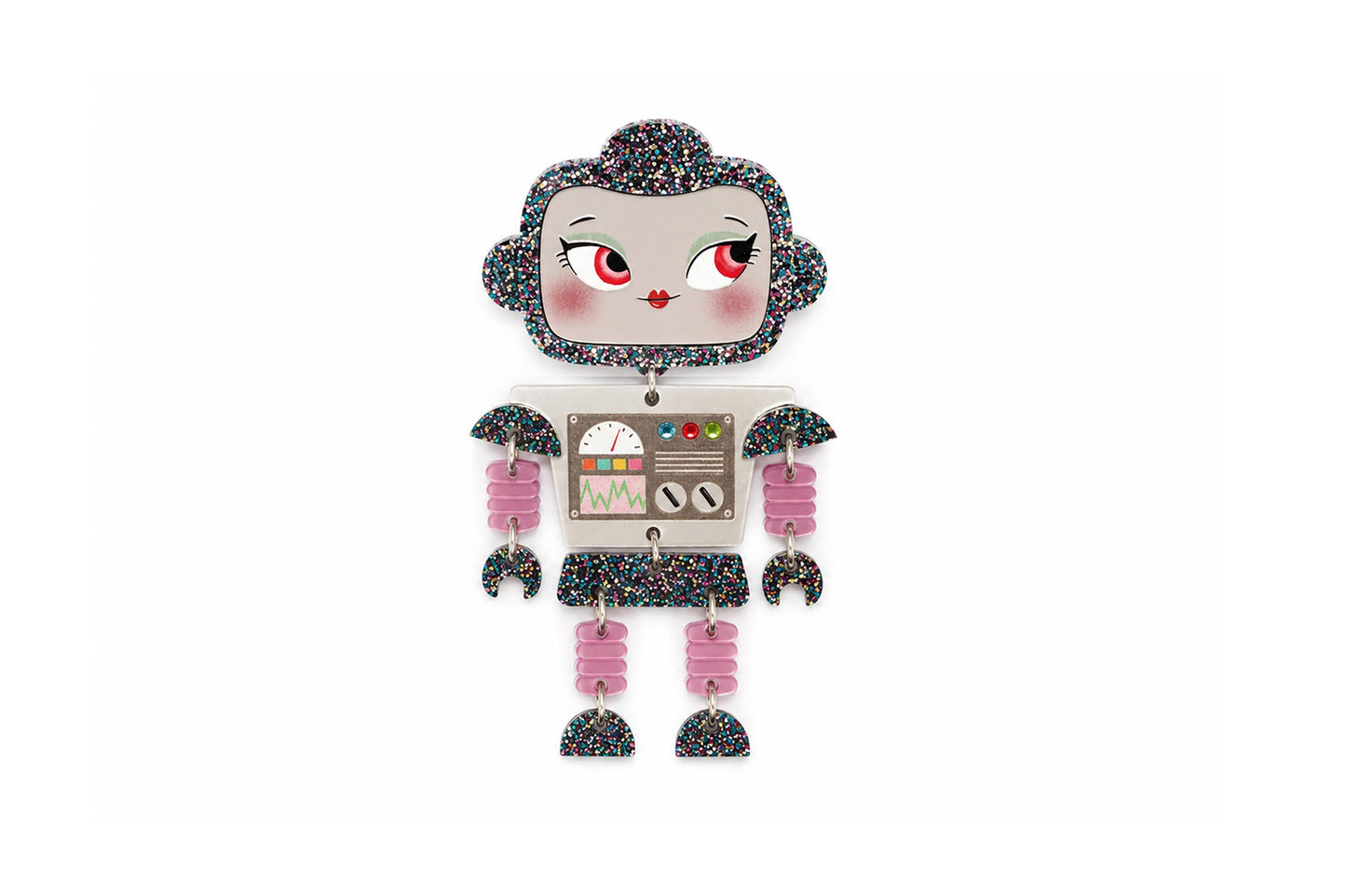 Retro Little Robot Brooch