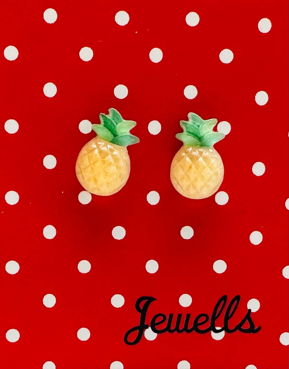 Strawberry or Pineapple resin stud earrings