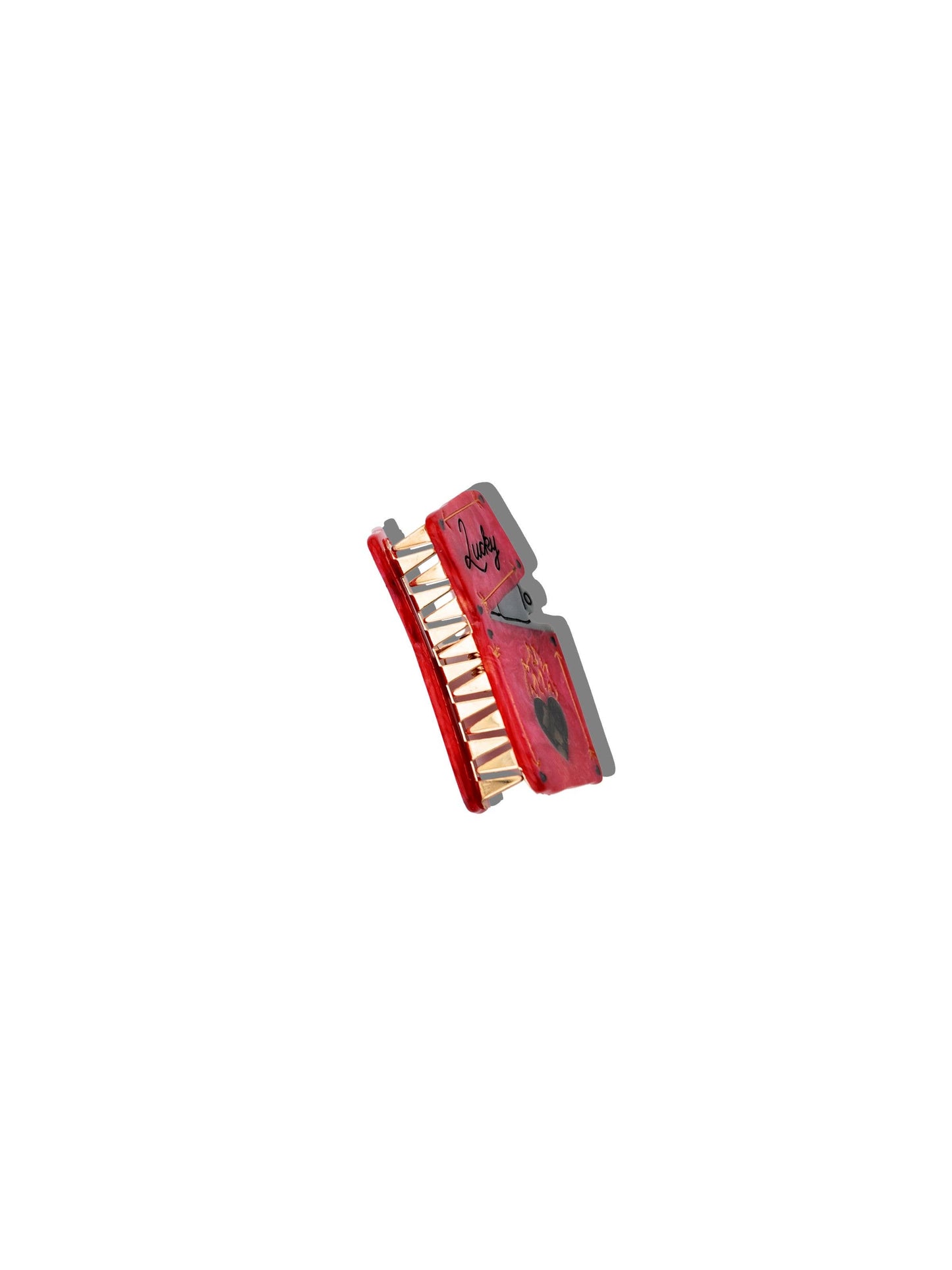 Hand-painted Lucky Lighter Hair Claw Clip