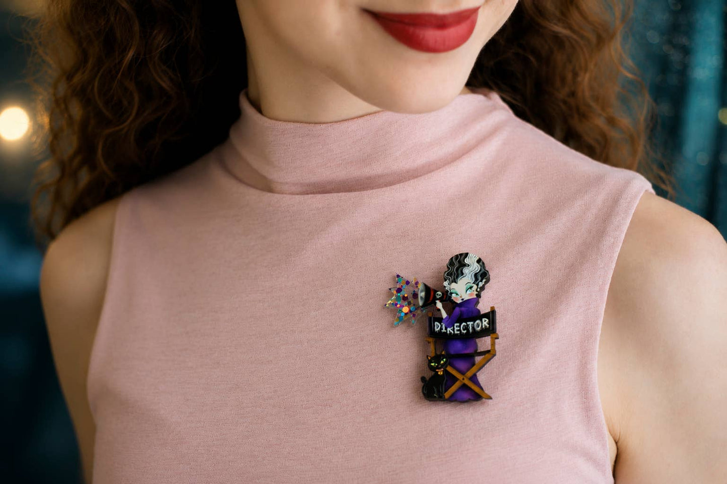 Bride of Frankenstein brooch  - RESERVE NOW (stock expected around 16/9)