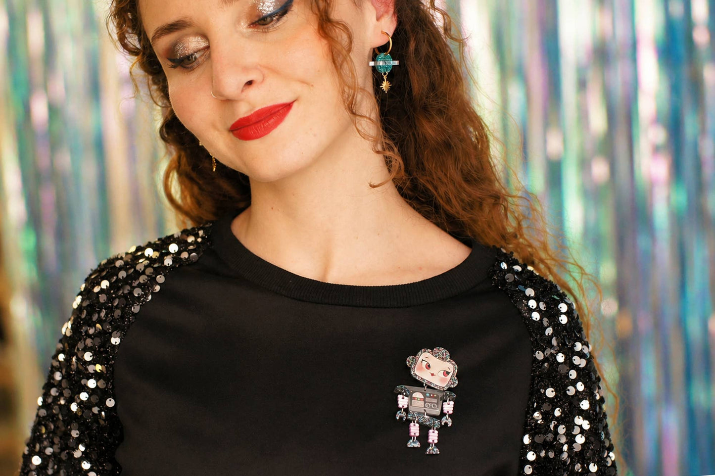 Retro Little Robot Brooch