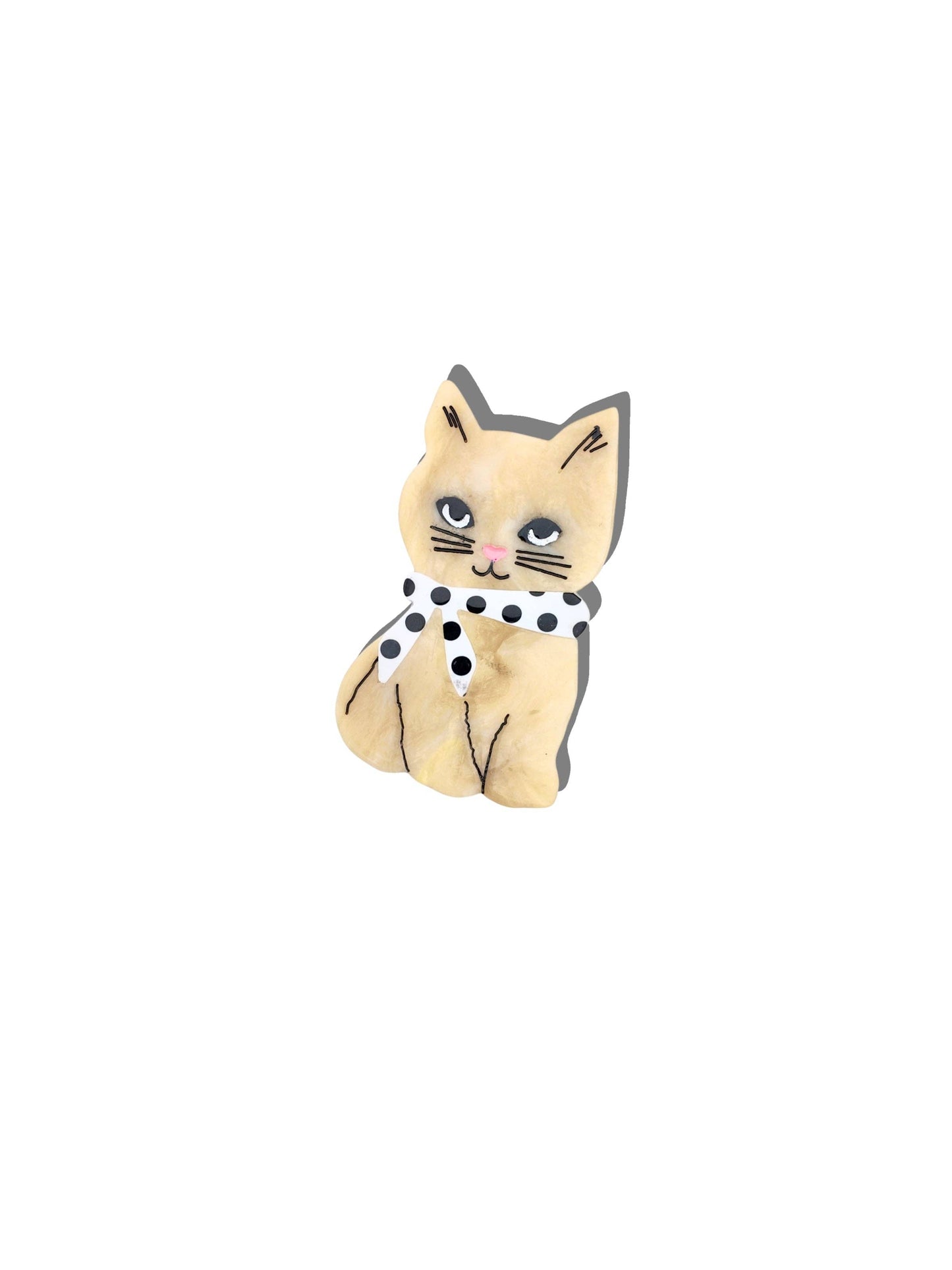 Hand-Painted Scarf Kitten Claw Clip | Eco-Friendly