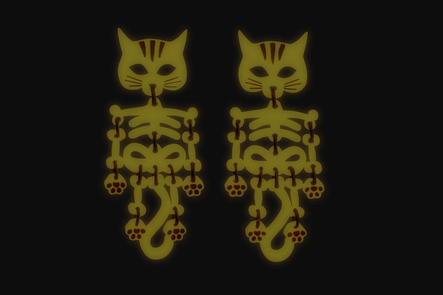 Cat Skeleton Earrings  - RESERVE NOW (stock expected around 16/9)