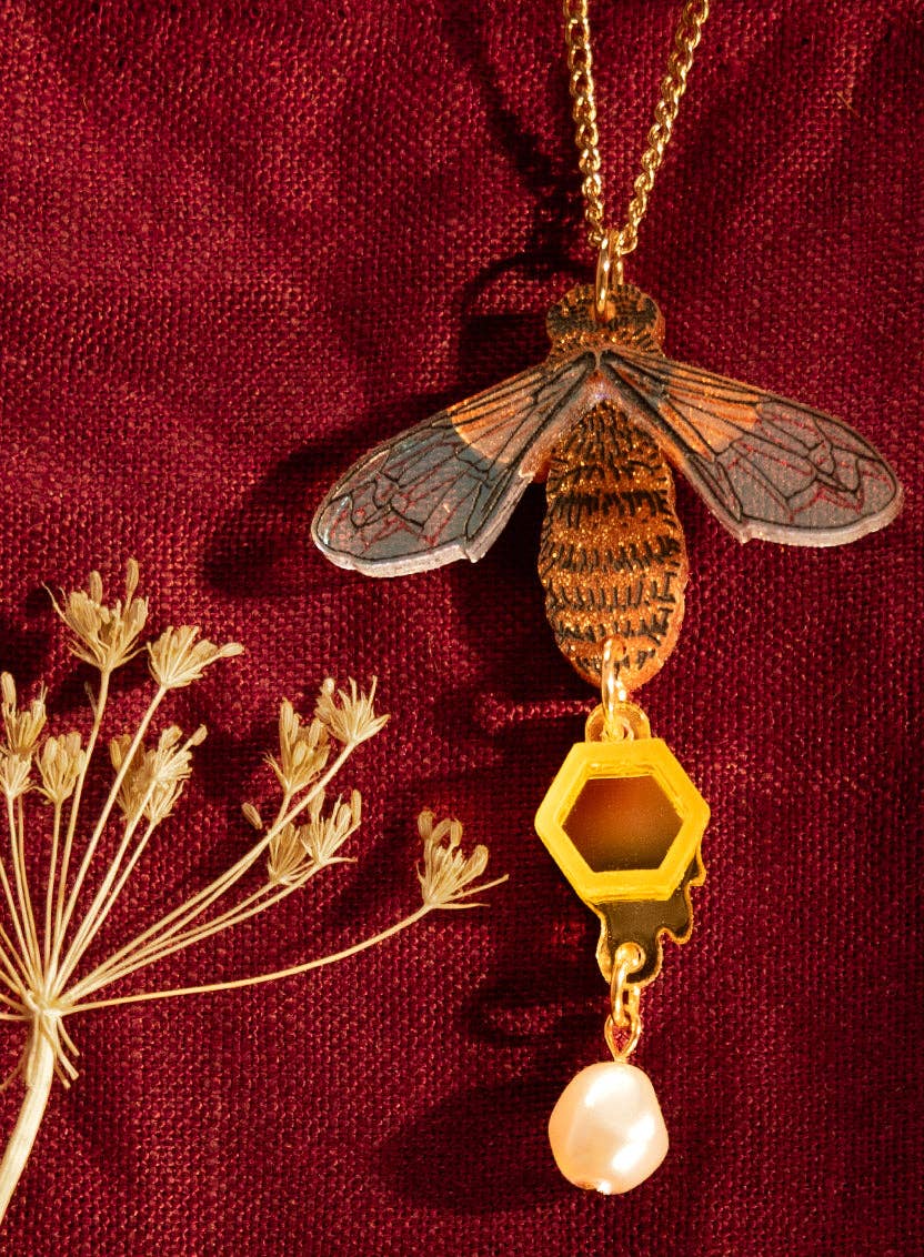 Glistening Bee Pendant - stock expected by mid September - reserve now