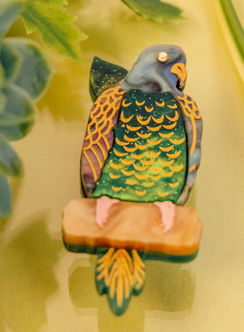 Frida Kahlo Parrot Brooch