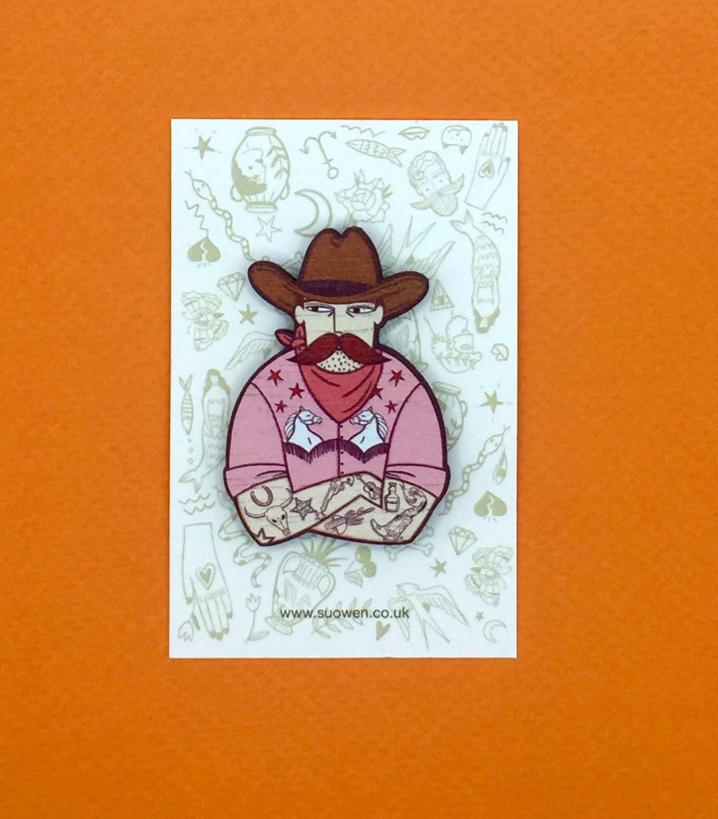 Cowboy Pin Brooch/Cowboy Pin Badge