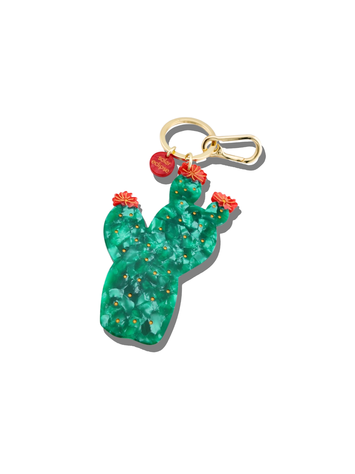 Hand-painted Cactus Bag Charm + Keychain | Eco-Friendly