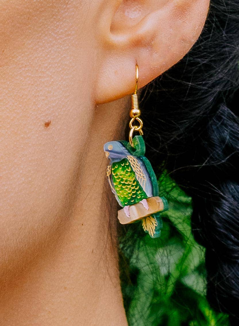 Frida Kahlo Parrot Earrings
