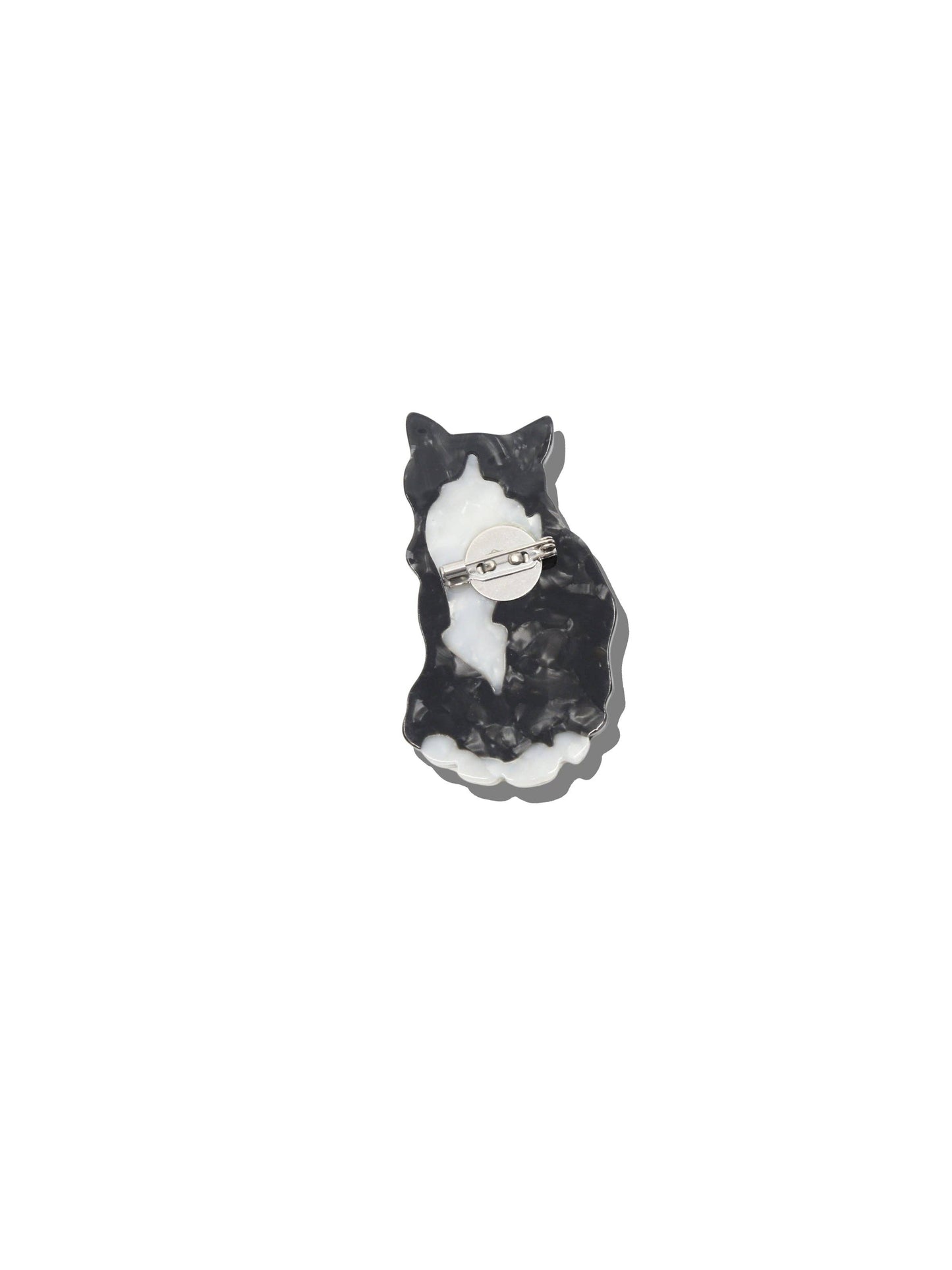 Hand-painted Tuxedo Cat Mini Brooch