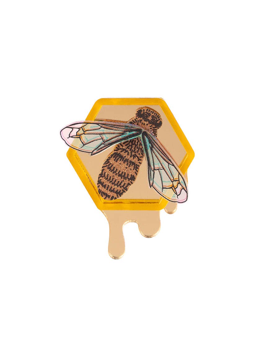 Glistening Bee Brooch - stock expected by mid September - reserve now