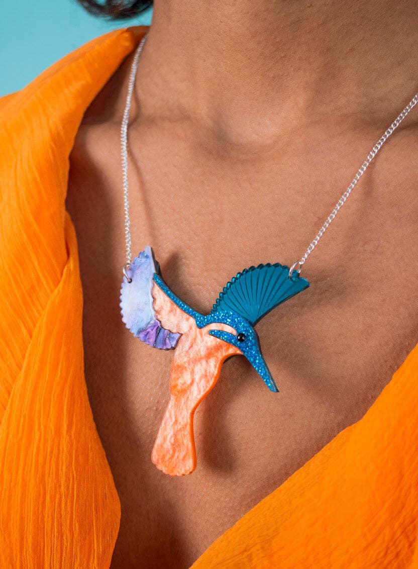 Diving Kingfisher Necklace