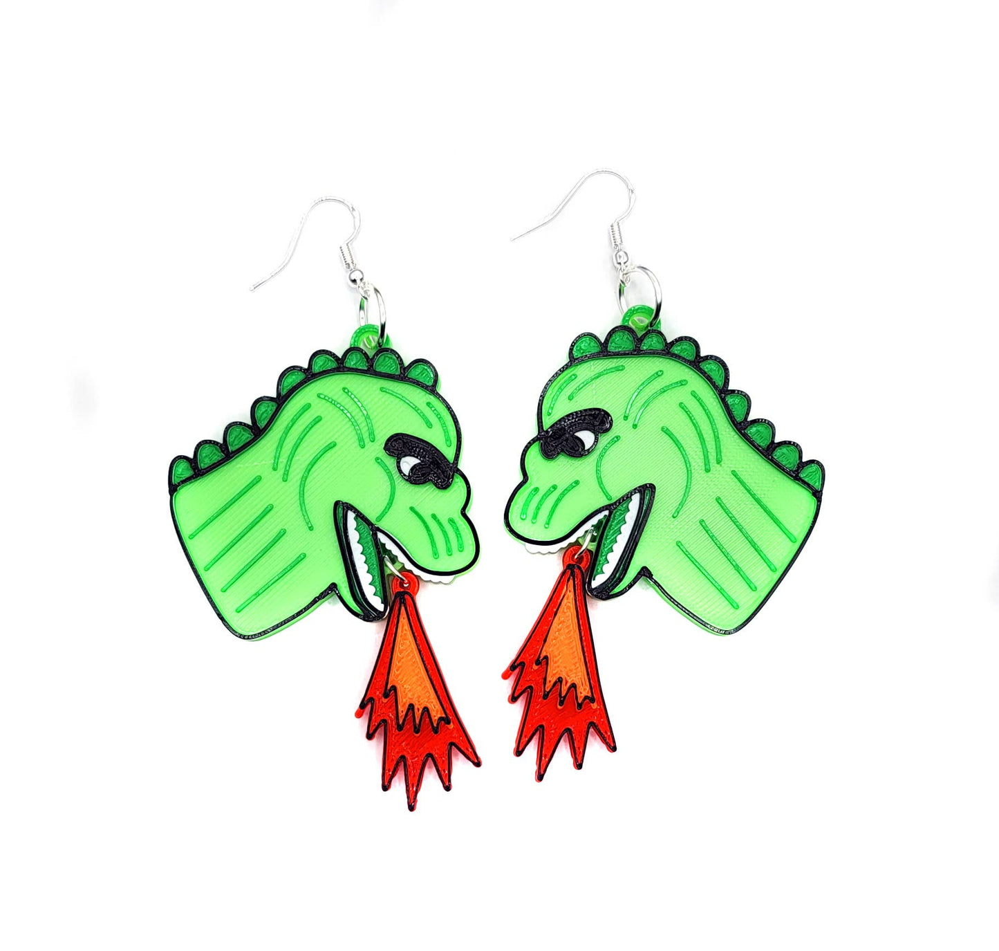 Lizard King Kaiju Earrings 3D Printed