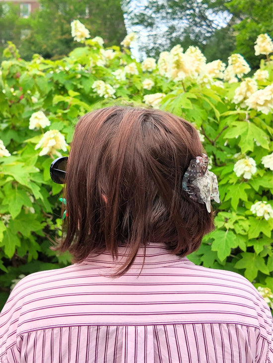 Hand-Painted Mini Pigeon Claw Hair Clip | Eco-Friendly