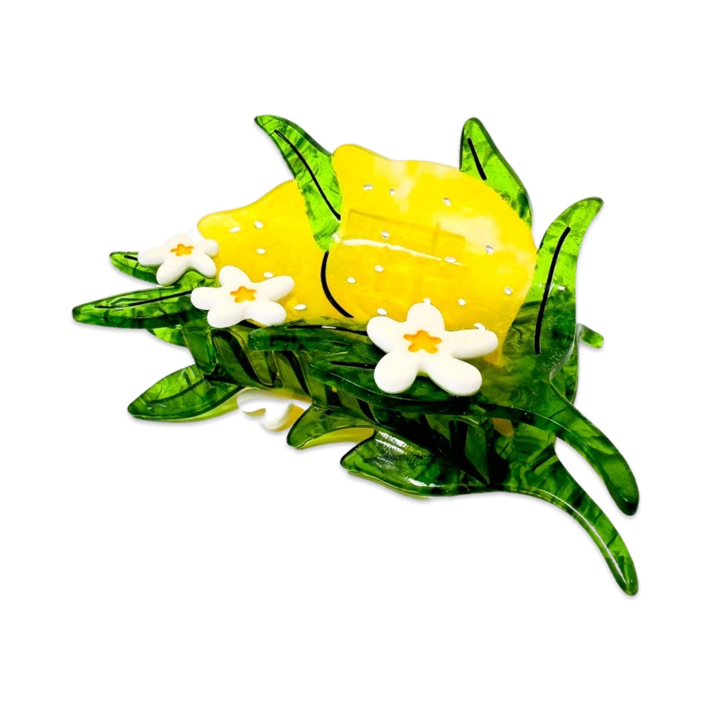 Lemon and Flowers Hair Claw