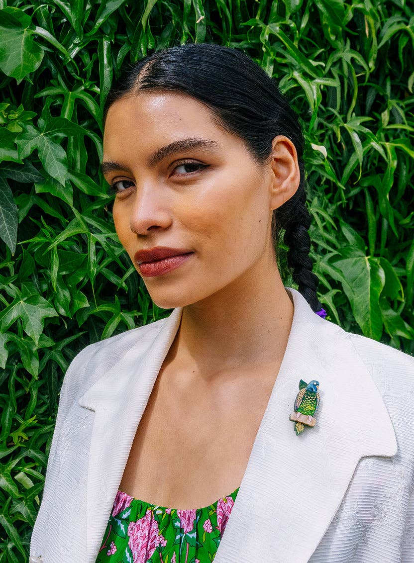 Frida Kahlo Parrot Brooch