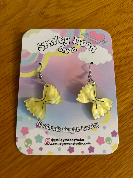 Farfalle Bowtie Pasta Acrylic Earrings