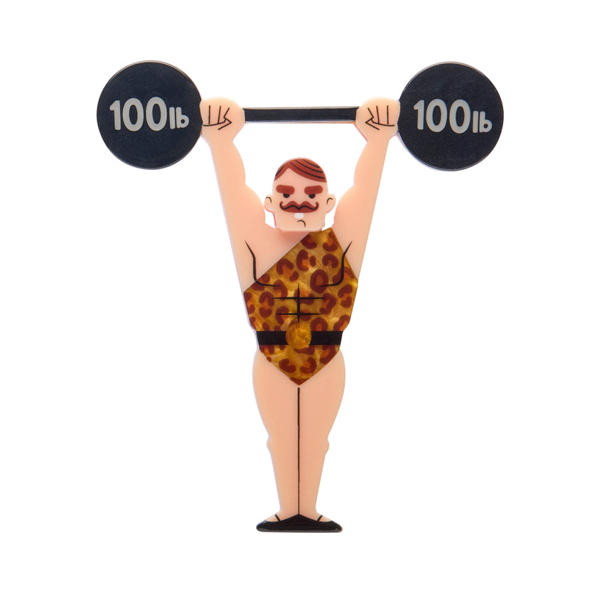 World's Strongest Man Brooch