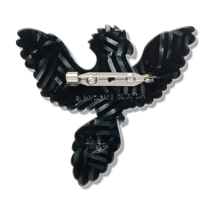 Kurri Kurri Marrpu (Red-Tailed Black Cockatoo) Brooch