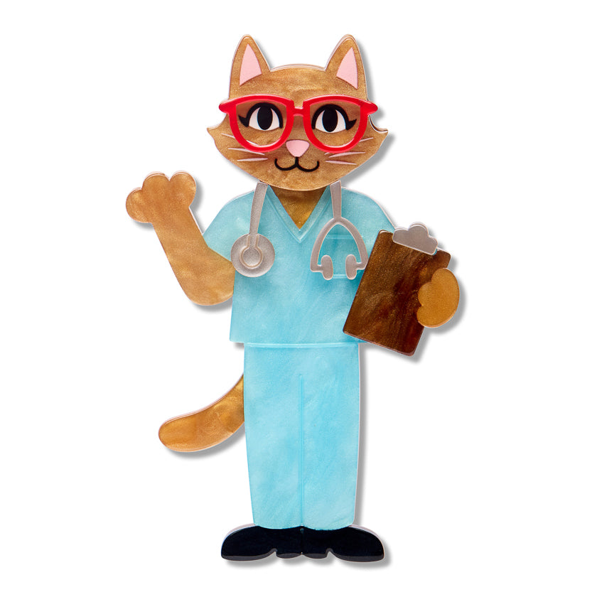 Whiskers MD Brooch
