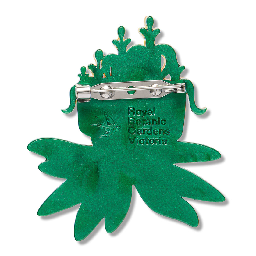 Long Flower Mistletoe Brooch