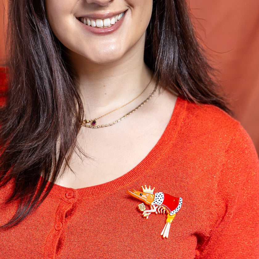 Pascal the King Prawn Brooch