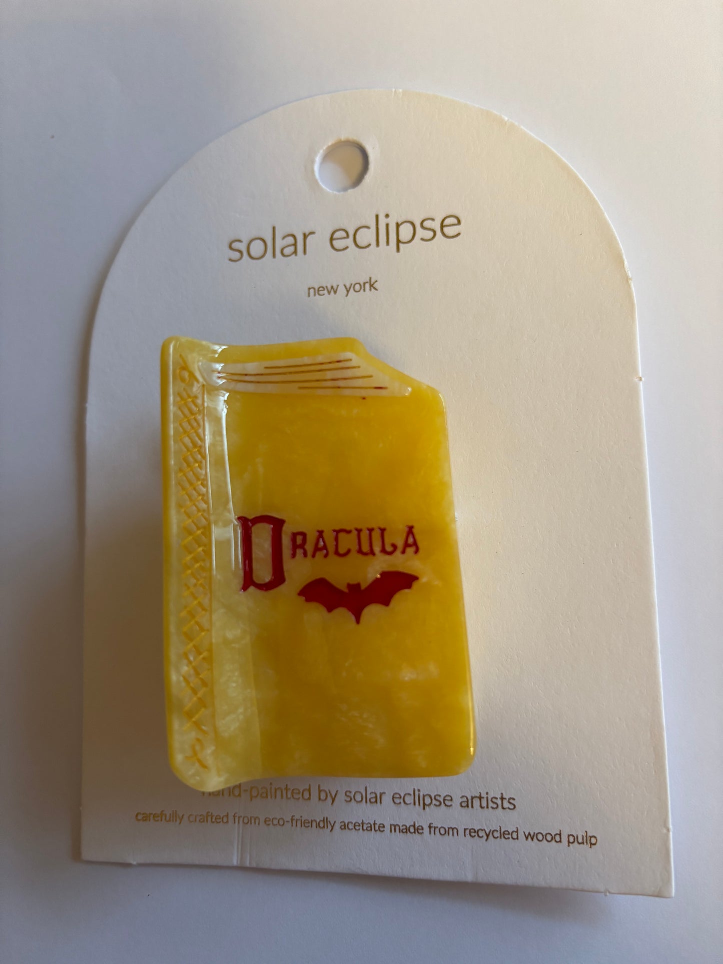 Hand-painted Dracula Mini Book Claw Hair Clip | Eco-Friendly