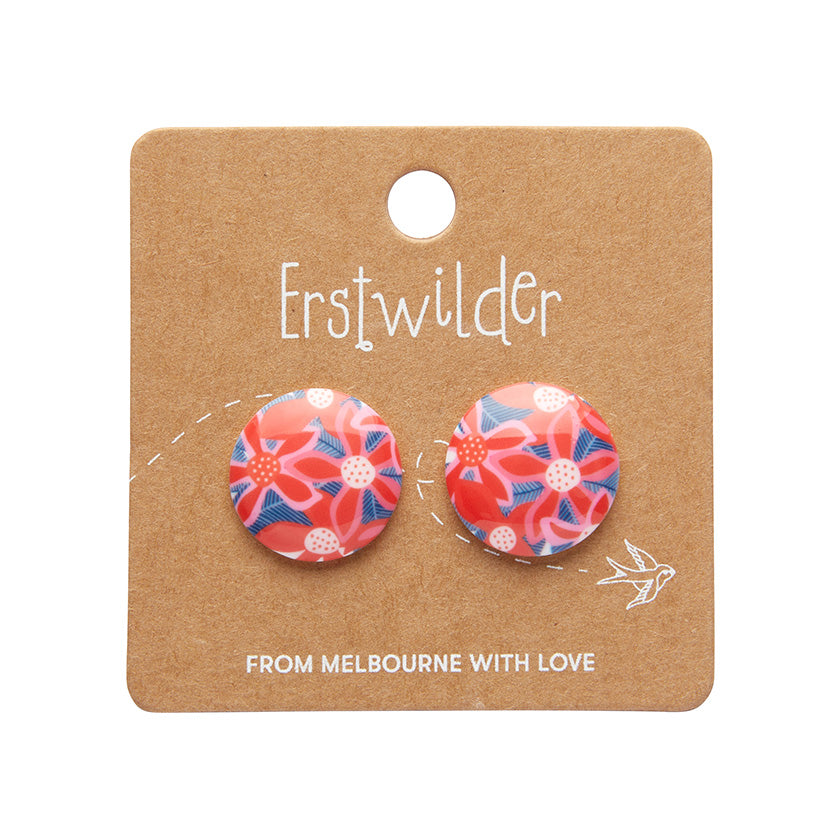 Load image into Gallery viewer, Christmas Bush Rounded Stud Earrings
