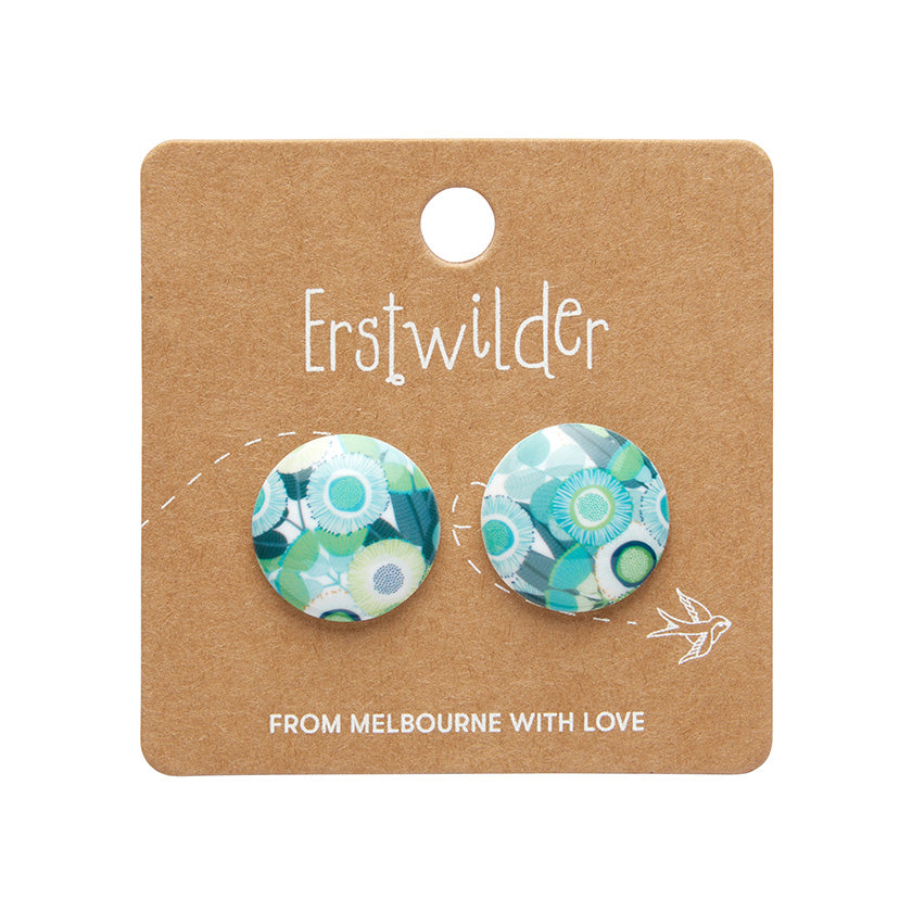 Green Gum Rounded Stud Earrings  SALE was £13.95