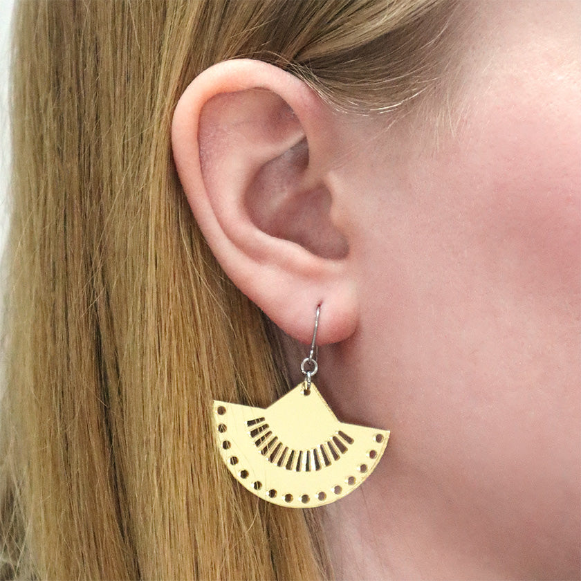 Boho Fan Essential Drop Earrings Gold