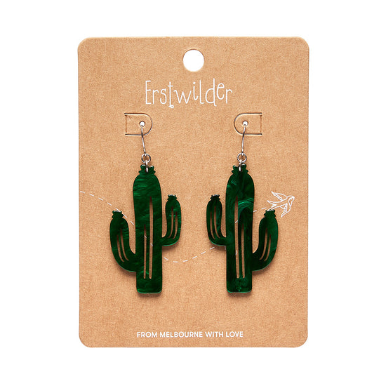Cactus Essential Earrings Dark Green