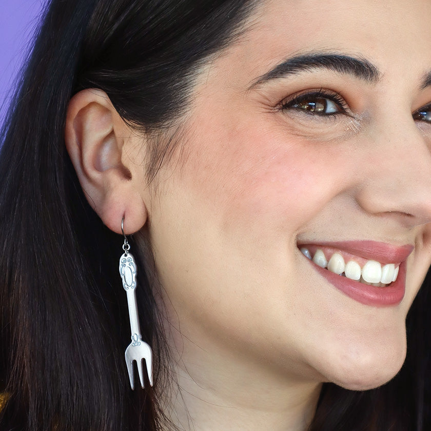 Fork, please! Drop earrings