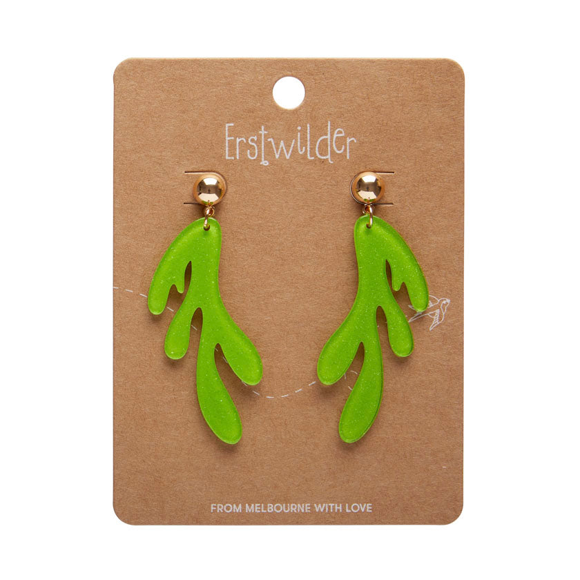 Reef Coral Drop Earrings - Green