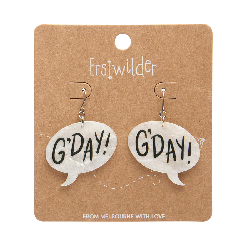 G'Day Drop Earrings - White