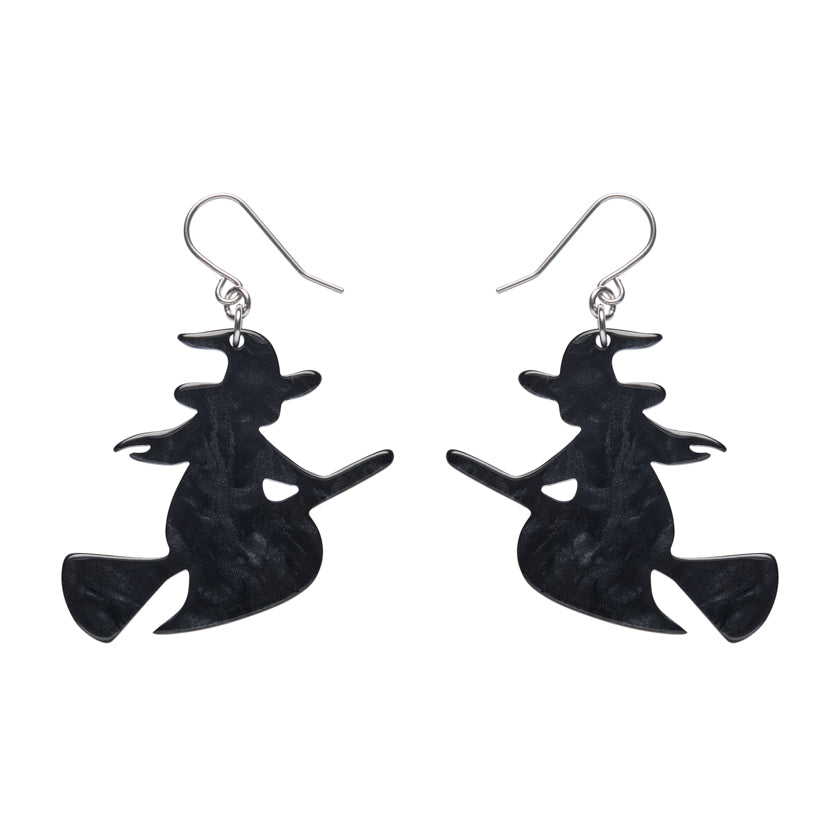 Flying Witch Drop Earrings