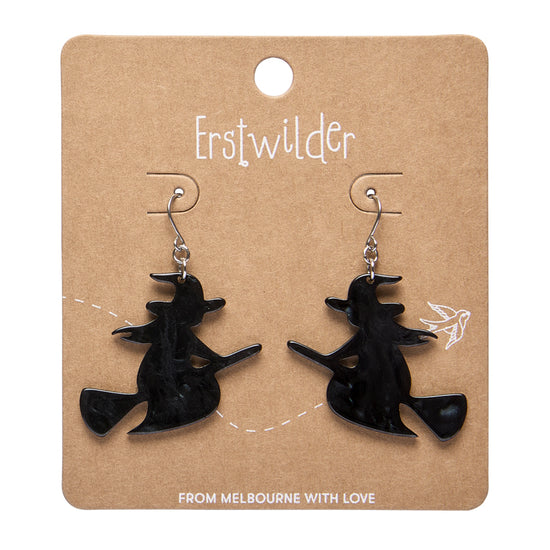 Flying Witch Drop Earrings