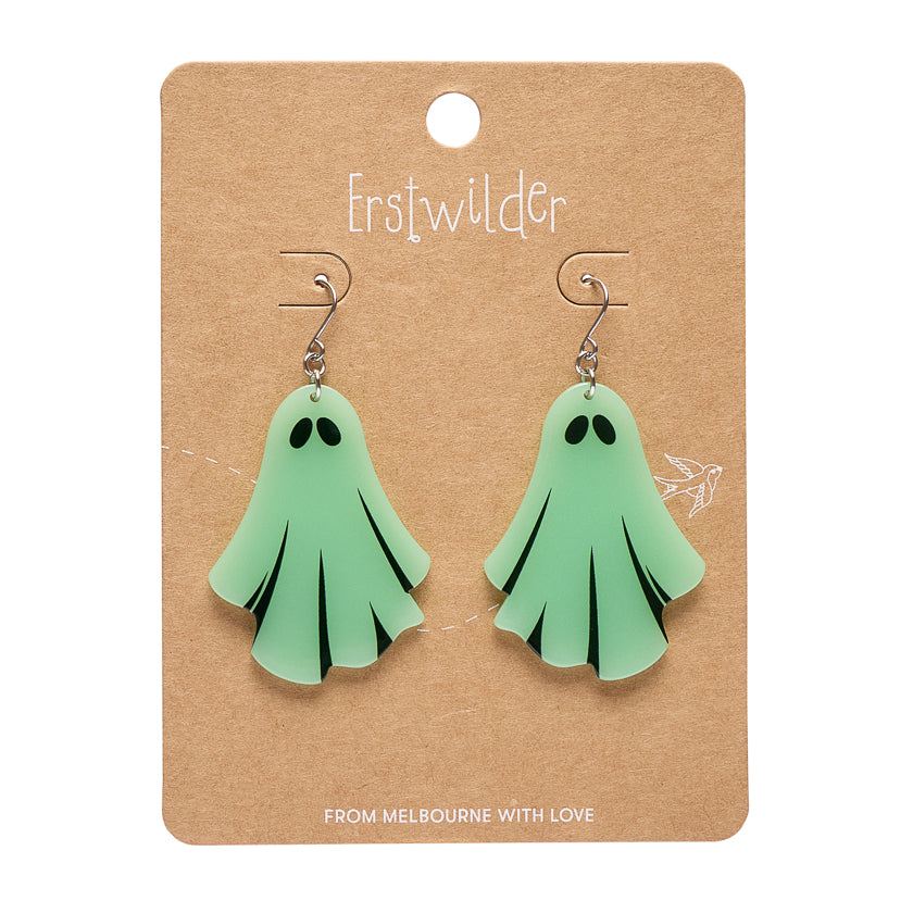 Ghostie drop earrings - glow in the dark