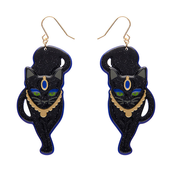 Load image into Gallery viewer, Salem&amp;#39;s Lot Cat Drop Earrings
