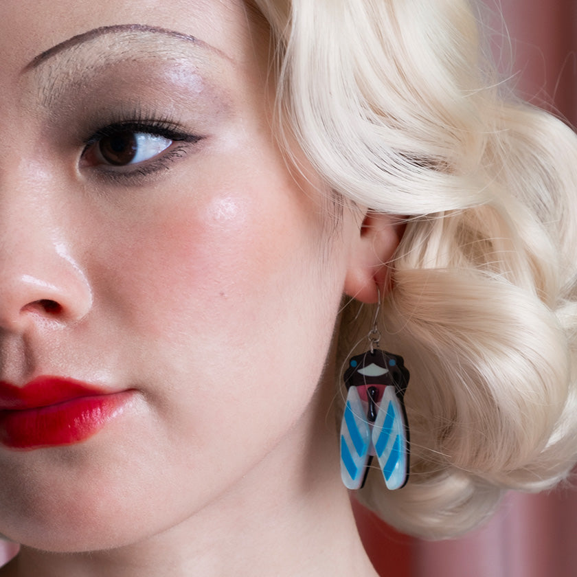 Deco Cicada Drop earrings