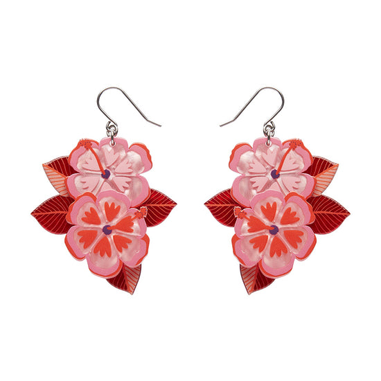 Halcyon Hibiscus Drop Earrings