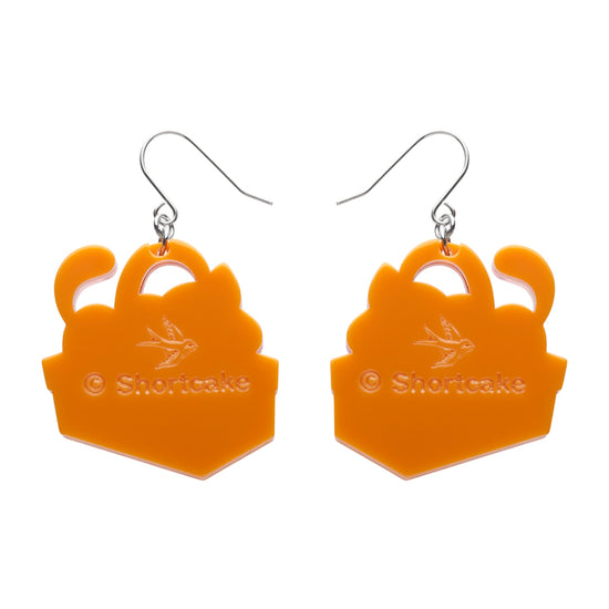 Cozy Custard Cat Drop earrings