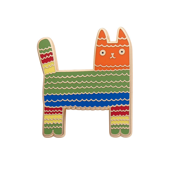 Load image into Gallery viewer, Piñata Cat Enamel Pin
