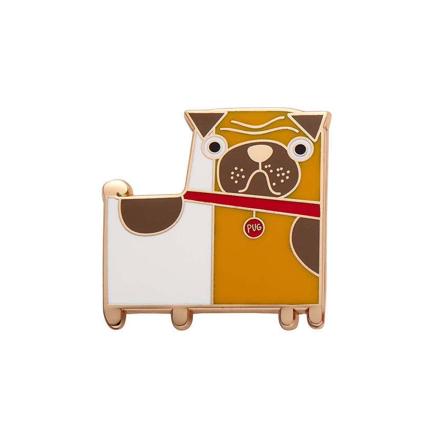 Load image into Gallery viewer, Order of the Pug Enamel Pin
