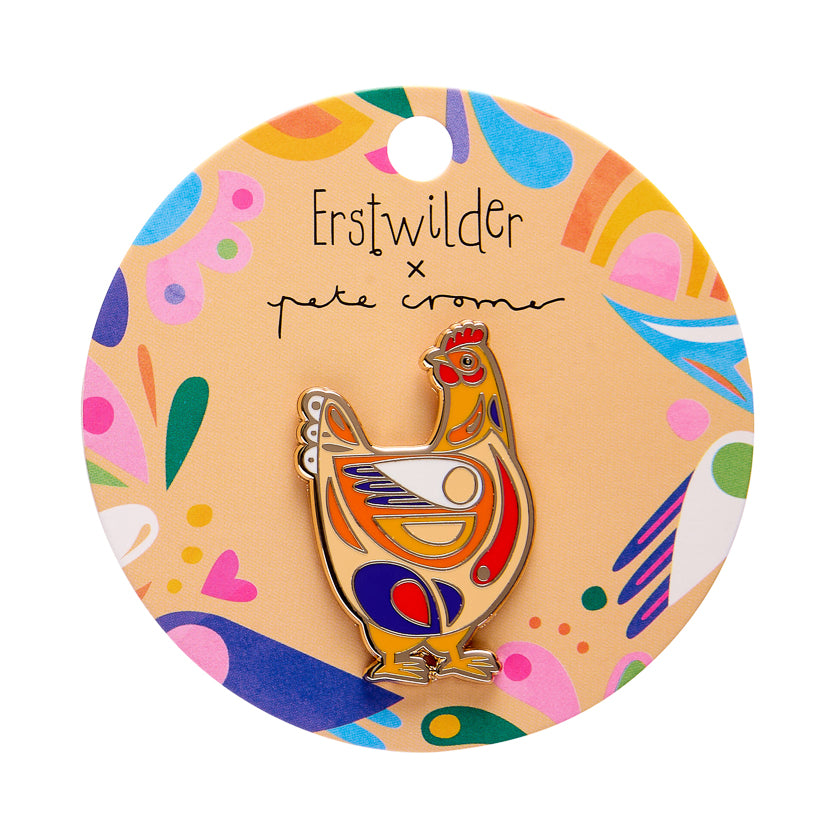 Bessie the Chicken Enamel Pin