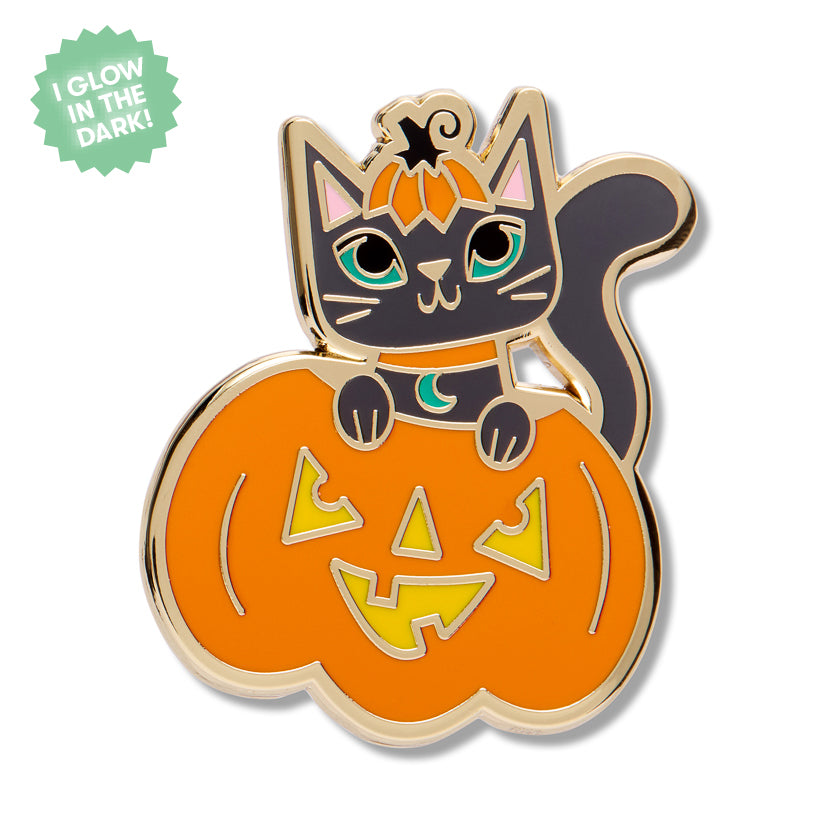 Cat O Lantern Enamel Pin